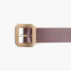 OGL Single Prong Garrison Buckle Leather Belt - Hand-Dyed Brown -Denim Clothing-Iron Heart International ogl belt spgar brn 7