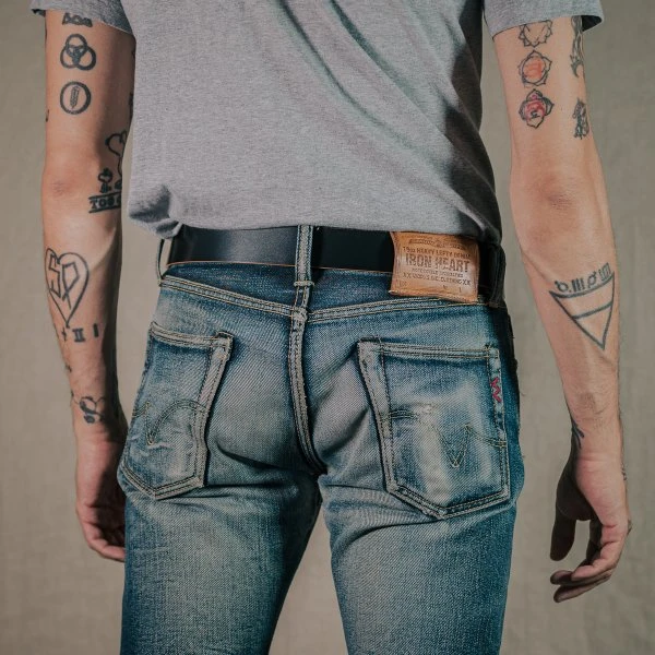 OGL Vintage Buckle Hand Dyed Leather Belt - Black 4 OGL Vintage Buckle Hand Dyed Leather Belt - Black - Image 2