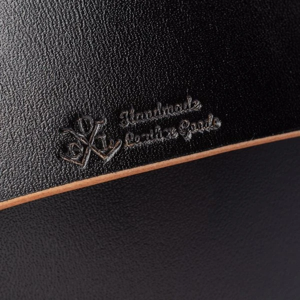 OGL Vintage Buckle Hand Dyed Leather Belt - Black 9 OGL Vintage Buckle Hand Dyed Leather Belt - Black - Image 7