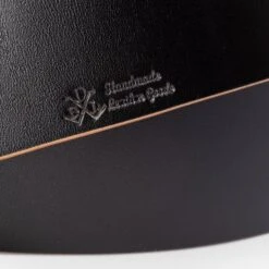 OGL Vintage 1.75" Leather Belt - Hand-Dyed Black -Denim Clothing-Iron Heart International ogl belt vtg175 blk 3