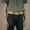 OGL Vintage 1.75" Leather Belt - Natural -Denim Clothing-Iron Heart International ogl belt vtg175 nat