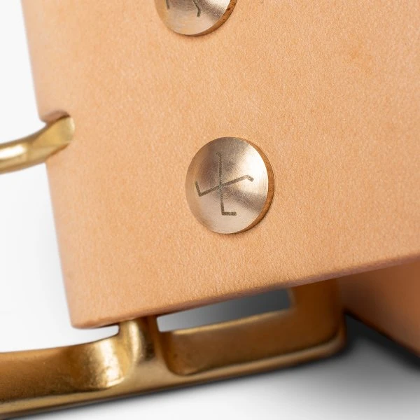 OGL Vintage 1.75" Leather Belt - Natural 6 OGL Vintage 1.75" Leather Belt - Natural - Image 4