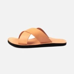 OGL X Dr. Sole Leather Cross Sandals - Natural