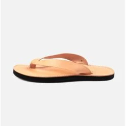 OGL X Dr. Sole Leather Thong Sandals - Natural