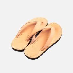 OGL X Dr. Sole Leather Thong Sandals - Natural -Denim Clothing-Iron Heart International ogl drsole thong nat 3