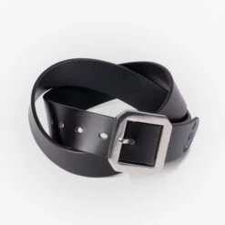 OGL Single Prong Garrison Buckle Leather Belt - Black