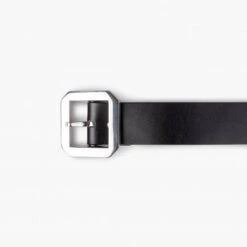 OGL Single Prong Garrison Buckle Leather Belt - Black -Denim Clothing-Iron Heart International ogl full spgar blk 4