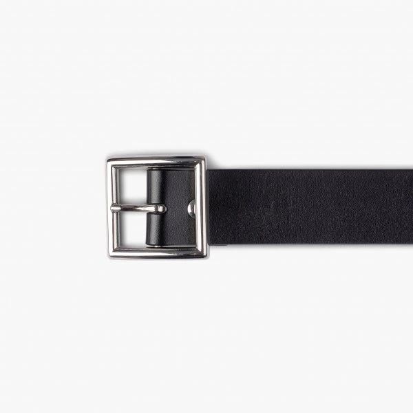 OGL Vintage Buckle Leather Belt - Black 10 OGL Vintage Buckle Leather Belt - Black - Image 8