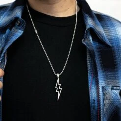 GOOD ART HLYWD Cutout Shazam! Pendant Size B - Sterling Silver