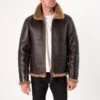Sonder Supplies X Simmons Bilt Seal Brown Modified B-6 Flight Jacket -Denim Clothing-Iron Heart International ss b 6
