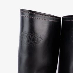 Wesco® - 10" Horween Horsehide Engineer Boot - Black. The "Mister Lou" -Denim Clothing-Iron Heart International wesco mrlou blkh 4