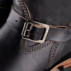 Wesco® - 10" Horween Horsehide Engineer Boot - Black. The "Mister Lou" -Denim Clothing-Iron Heart International wesco mrlou blkh 6