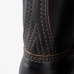 Wesco® - 10" Horween Horsehide Engineer Boot - Black. The "Mister Lou" -Denim Clothing-Iron Heart International wesco mrlou blkh 8